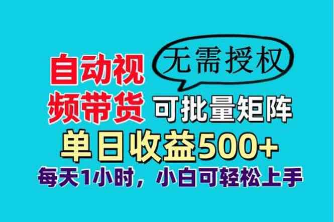 （14229期）自动视频带货，可批量矩阵，单日收益500+、轻松实现睡后收益，小白可…9-enhui99