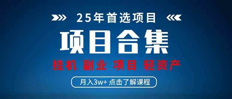 （14175期）2025 实操项目合集 挂机类型 直播类型 轻资产创业类型 课程分享各项目…9-enhui99