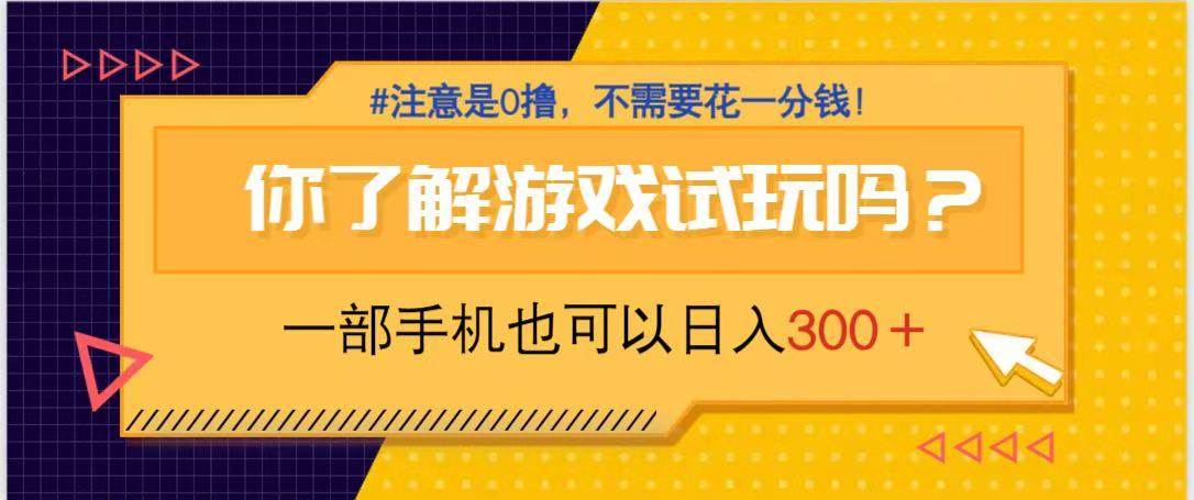 （14440期）游戏试玩，一部手机就可以日入300+，纯0撸项目，不需要花任何一分钱，…9-enhui99