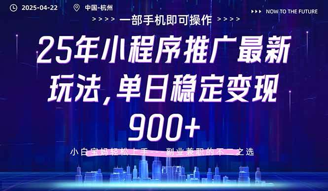 （14494期）25年小程序推广最新玩法，单日稳定变现900+，小白轻松上手9-enhui99