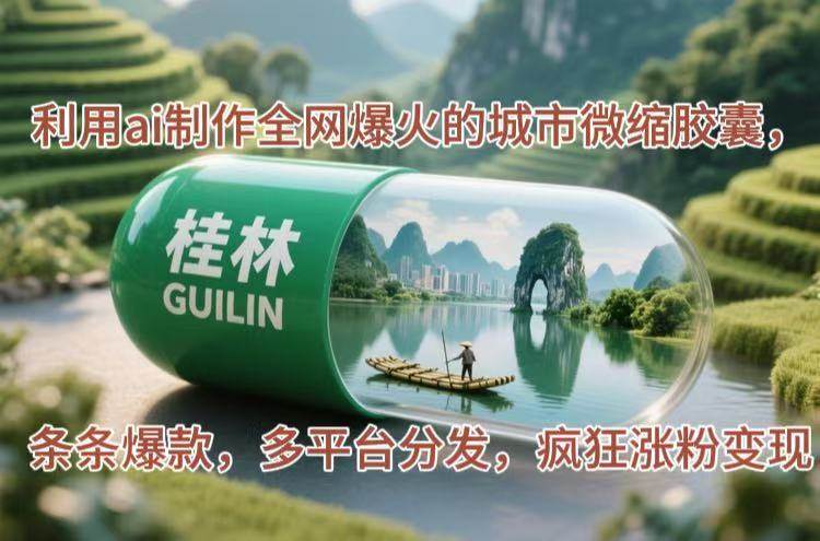 图片[1]9-（14704期）利用ai制作全网爆火的城市微缩胶囊，条条爆款，多平台分发，疯狂涨粉变现9-enhui99