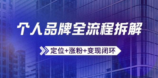 （14799期）个人品牌全流程拆解：定位+涨粉+变现闭环，微信生态运营与资源整合9-enhui99