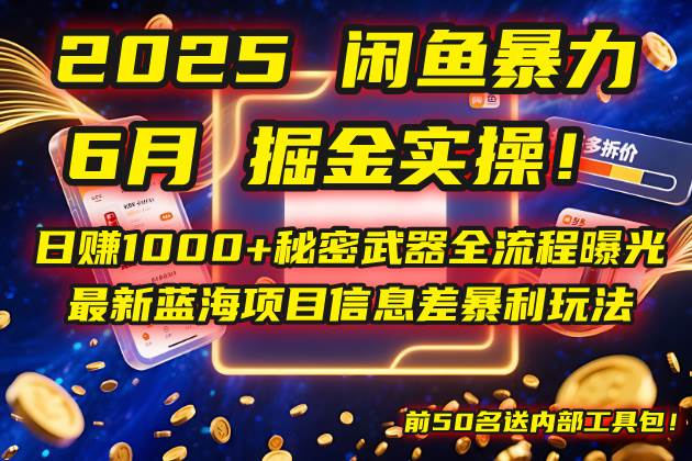 (14964期)2025闲鱼暴力掘金实操!日赚1000+秘密武器全流程曝光,最新蓝海项目信…9-enhui99
