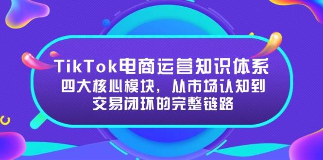 图片[1]9-（15065期）TikTok电商运营知识体系：四大核心模块，从市场认知到交易闭环的完整链路9-enhui99