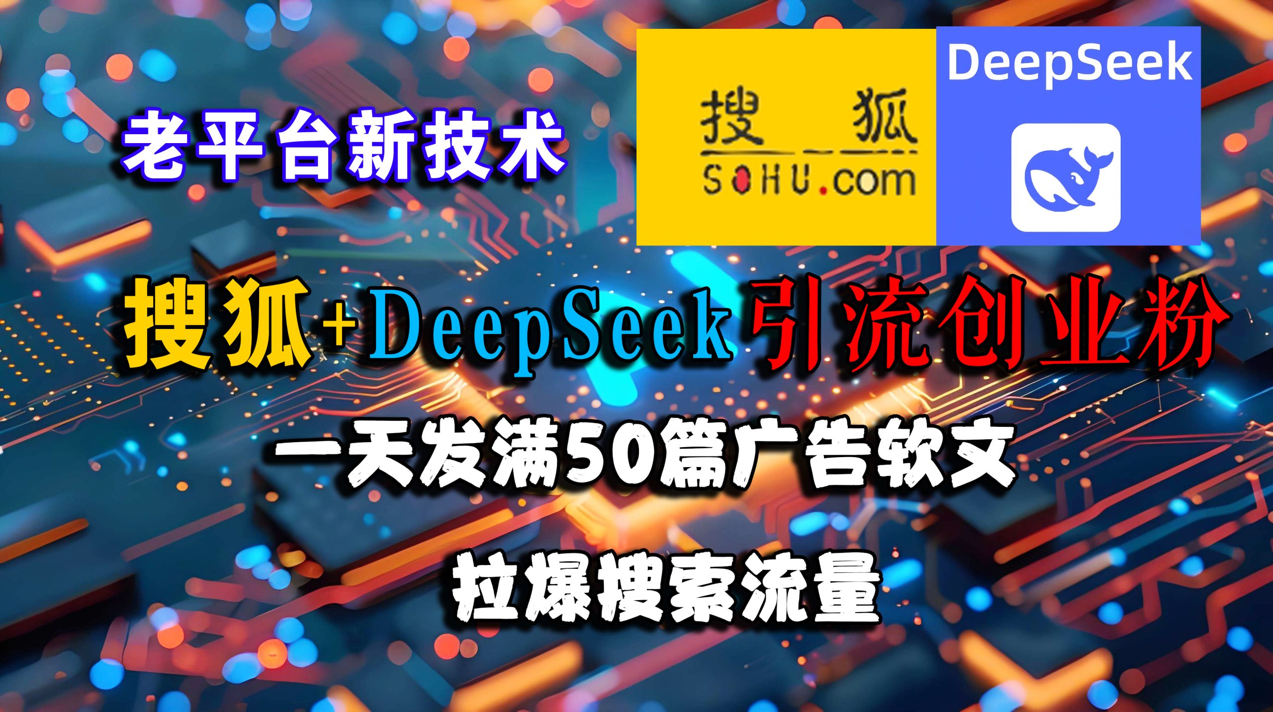 （15180期）搜狐+DeepSeek引流创业粉，老平台新技术 一天发满50篇广告软文，拉爆搜索流量9-enhui99