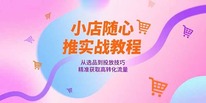 （15205期）小店随心推实战教程，从选品到投放技巧，精准获取高转化流量9-enhui99