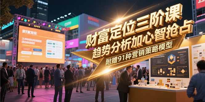 （15219期）财富定位三阶课，趋势分析加心智抢占，附赠91种营销策略模型9-enhui99