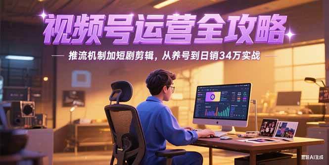 （15217期）2025视频号运营全攻略，推流机制加短剧剪辑，从养号到日销34万实战9-enhui99
