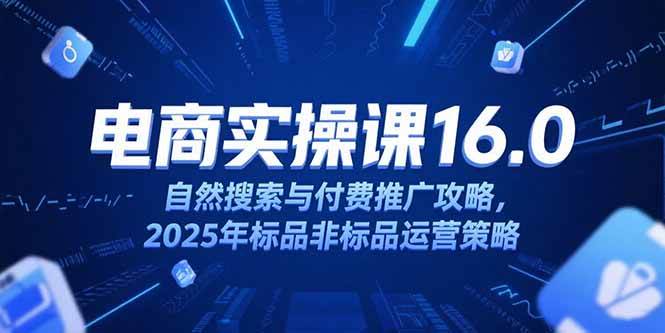 （15262期）淘宝电商运营课16.0，自然搜索与付费推广攻略，2025年标品非标品运营策略9-enhui99