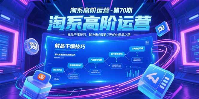 （15307期）淘系高阶运营-第70期，标品干爆技巧，解决难点策略，大佬操盘方法9-enhui99