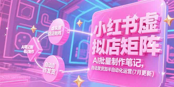图片[1]9-（15302期）小红书虚拟店矩阵，AI批量制作笔记，自动发货加半自动化运营(7月更新)9-enhui99