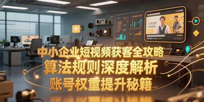 （15326期）中小企业短视频获客全攻略，算法规则深度解析，账号权重提升秘籍9-enhui99