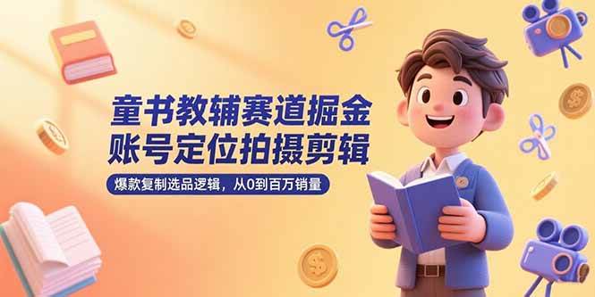 （15326期）童书教辅赛道掘金，账号定位拍摄剪辑，爆款复制选品逻辑，从0到百万销量9-enhui99