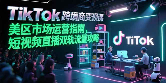 （15344期）TikTok跨境电商变现课，美区市场运营指南，短视频直播双轨流量攻略9-enhui99