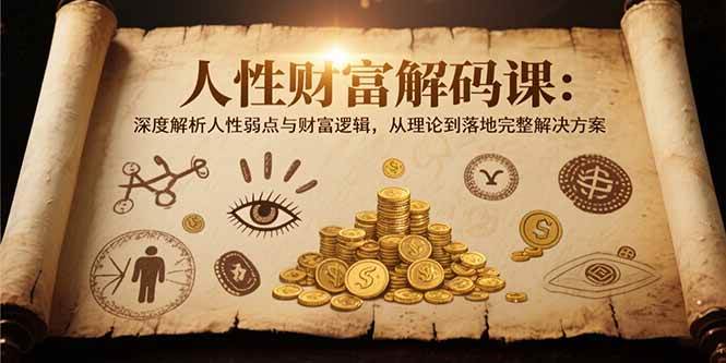 （15434期）人性财富解码课6.0：深度解析人性弱点与财富逻辑，理论到落地完整解决方案9-enhui99