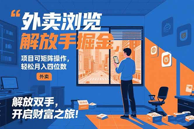 图片[1]9-（15440期）外卖浏览掘金项目 可矩阵操作 轻松日入500+9-enhui99