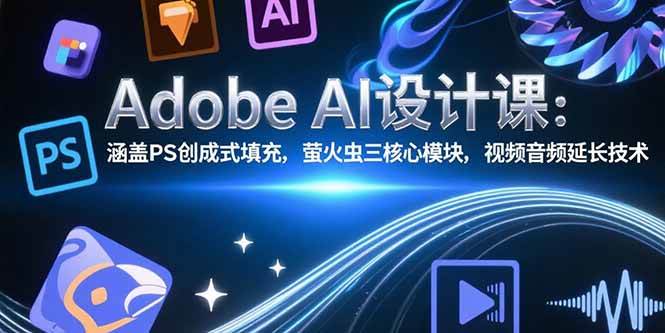 (15469期)Adobe AI设计课:涵盖PS创成式填充,萤火虫三核心模块,视频音频延长技术9-enhui99