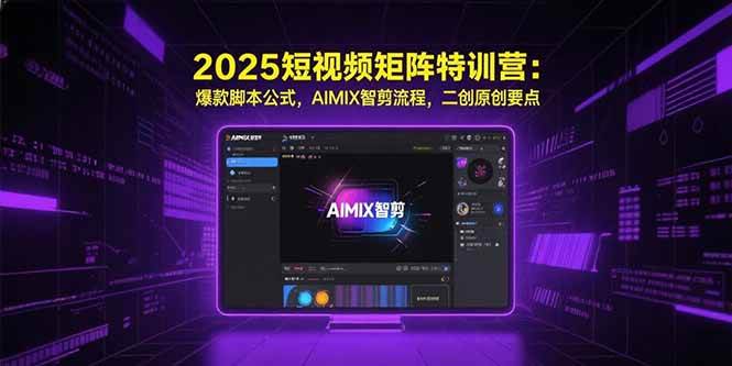 （15475期）2025短视频矩阵特训营：爆款脚本公式，AIMIX智剪流程，二创原创要点9-enhui99