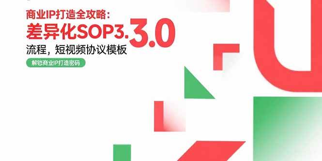 （15486期）商业IP打造全攻略：差异化SOP3.0流程，短视频协议模板，婚恋项目实战案例9-enhui99