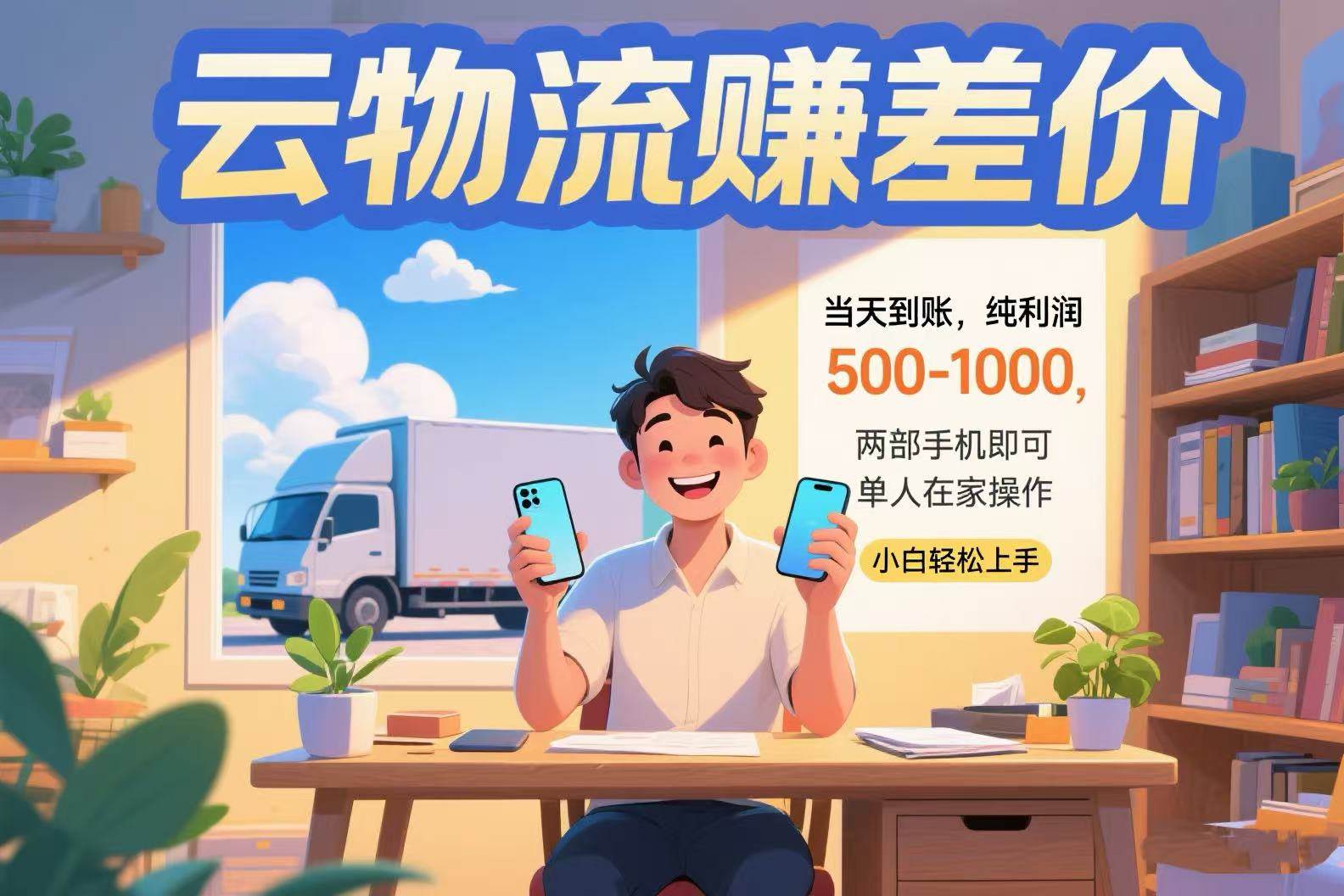 （15492期）云物流赚差价 当天到账纯利润500-1000 两部手机即可 可单人在家操作 小…9-enhui99