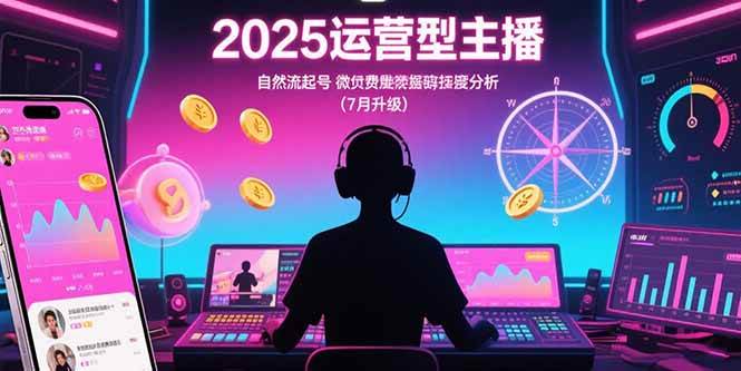 （15508期）2025运营型主播：自然流起号，微付费投放技巧，罗盘数据深度解析(7月更新)9-enhui99