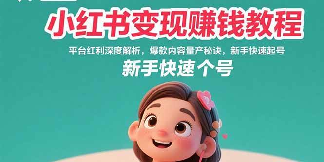 图片[1]9-（15559期）小红书变现赚钱教程：平台红利深度解析，爆款内容量产秘诀，新手快速起号9-enhui99