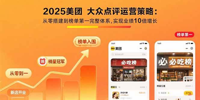 （15602期）2025美团 大众点评运营策略:从零搭建到榜单第一完整体系,实现业绩10倍增长9-enhui99