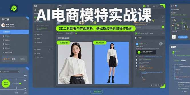 图片[1]9-（15722期）AI电商模特实战课，SD工具部署与界面解析，基础换装换背景操作指南9-enhui99