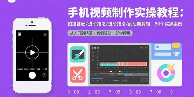 （15789期）手机视频制作实操教程：拍摄基础/进阶技法/到后期剪辑，50个实操案例9-enhui99