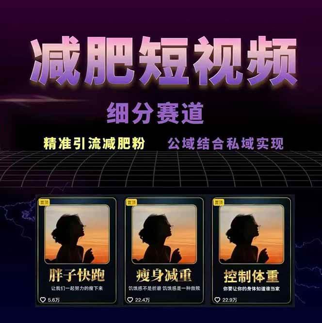 图片[2]9-（15788期）减肥短视频赛道运营课：素材准备-视频制作-引流变现全流程 (附素材)9-enhui99