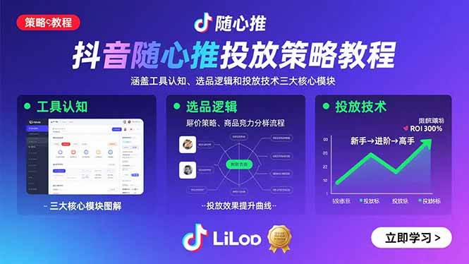 （15828期）抖音随心推投放策略教程：涵盖工具认知、选品逻辑和投放技术三大核心模块9-enhui99