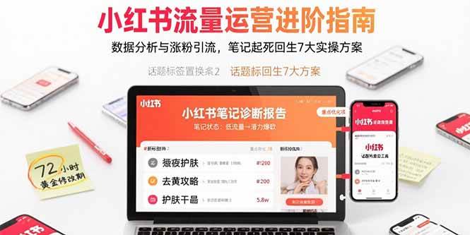 （15827期）小红书流量运营进阶指南，数据分析与涨粉引流，笔记起死回生7大实操方案9-enhui99