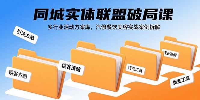图片[1]9-（15833期）同城实体联盟破局课，多行业活动方案库，汽修餐饮美容实战案例拆解9-enhui99