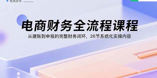 （15893期）电商财务全流程课程：从建账到申报的完整财务闭环，26节系统化实操内容9-enhui99