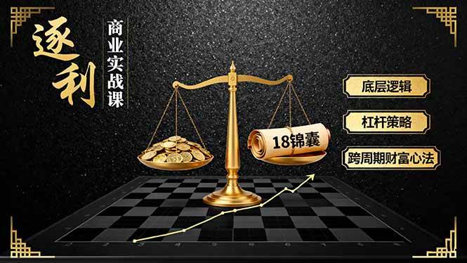 （16046期）《逐 利》商业实战课，底层逻辑、杠杆策略、18锦囊，跨周期财富心法9-enhui99