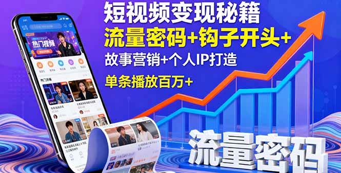 图片[1]9-（16079期）短视频变现秘籍，流量密码+钩子开头+故事营销+个人IP打造，单条播放百万+9-enhui99