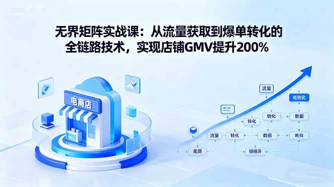 （16104期）无界矩阵实战课：从流量获取到爆单转化的全链路技术，实现店铺GMV提升200%9-enhui99