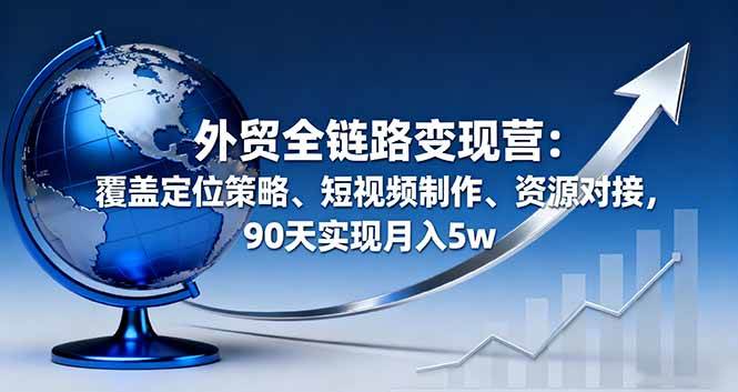 图片[1]9-（16173期）外贸全链路变现营：覆盖定位策略、短视频制作、资源对接，90天实现月入5w9-enhui99