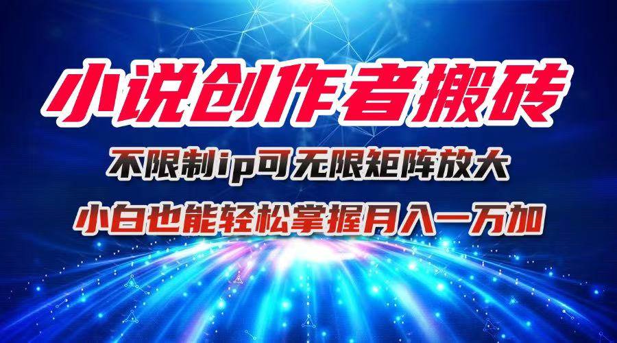 (16209期)小说创作者搬砖玩法,不限制IP简单无脑 可矩阵无限放大小白也能实现轻…9-enhui99