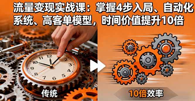 （16197期）流量变现实战课：掌握4步入局、自动化系统、高客单模型，时间价值提升10倍9-enhui99