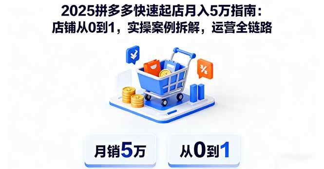 （16199期）2025拼多多快速起店月入5万指南：店铺从0到1，实操案例拆解，运营全链路9-enhui99