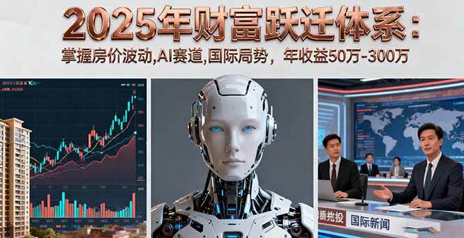 （16217期）2025年财富跃迁体系：掌握房价波动,AI赛道,国际局势，年收益50万-300万9-enhui99