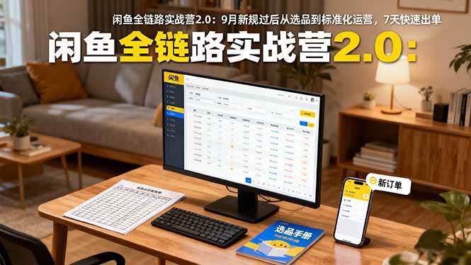 （16263期）闲鱼全链路实战营2.0：9月新规过后从选品到标准化运营，7天快速出单9-enhui99
