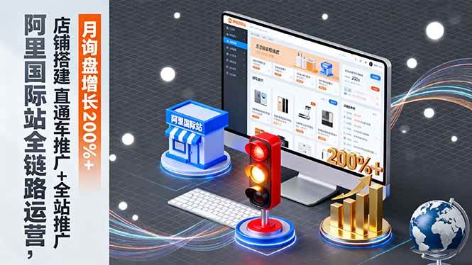 （16311期）阿里国际站全链路运营，店铺搭建+直通车推广+全站推广，月询盘增长200%+9-enhui99