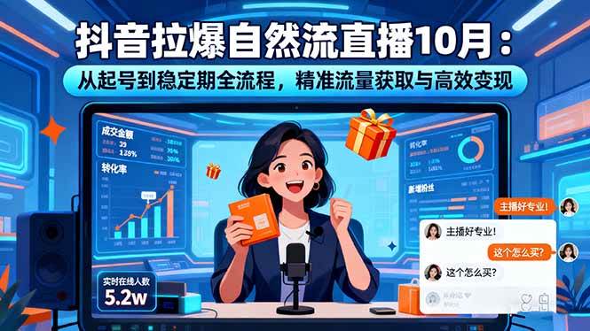 图片[1]9-（16339期）抖音拉爆自然流直播10月：从起号到稳定期全流程，精准流量获取与高效变现9-enhui99