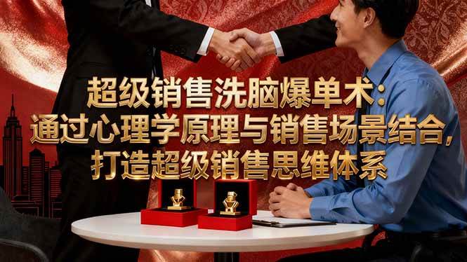 图片[1]9-（16370期）超级销售洗脑爆单术：通过心理学原理与销售场景结合,打造超级销售思维体系9-enhui99