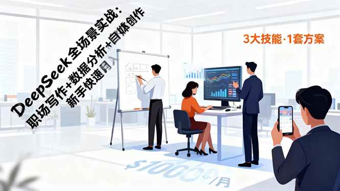 （16418期）DeepSeek全场景实战：职场写作+数据分析+自媒体创作，新手快速月入过万9-enhui99