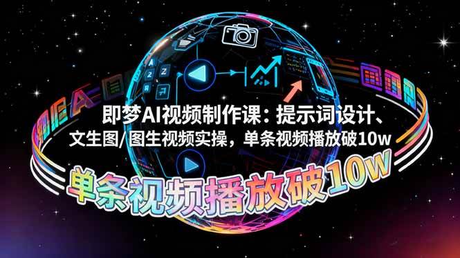 图片[1]9-（16417期）即梦AI视频制作课：提示词设计、文生图/图生视频实操，单条视频播放破10w9-enhui99