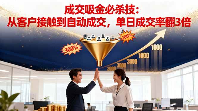 （16432期）吸金成交营销必杀技：从客户接触到自动成交，单日成交率翻3倍9-enhui99