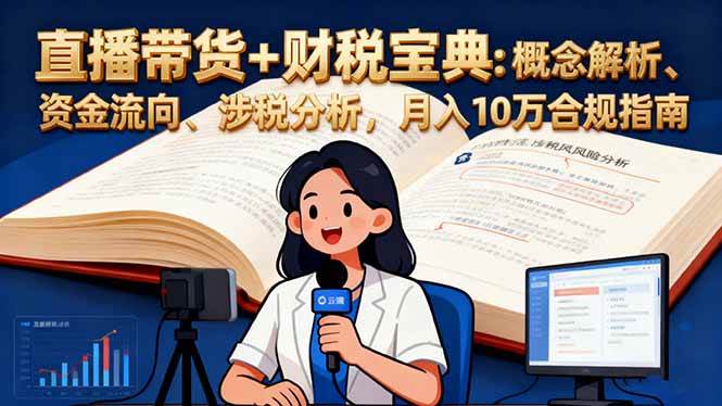 （16444期）直播带货+财税宝典：概念解析、资金流向、涉税分析，月入10万合规指南9-enhui99
